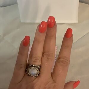 Sterling Silver Silpada Ring w/Opal Stone, Size 7, Made In Israel